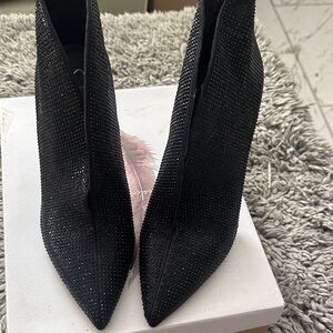 Jessica Simpson Glittering Black Heeled Boots